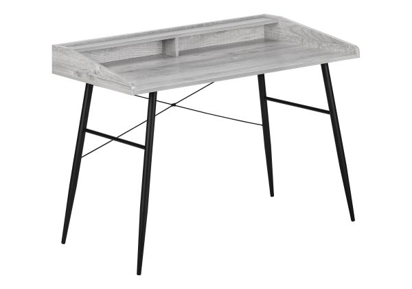 COMPUTER DESK - 48"L / GREY / BLACK METAL