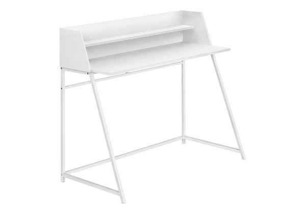 COMPUTER DESK - 48"L / WHITE / WHITE METAL