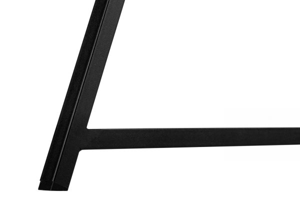 COMPUTER DESK - 48"L / GREY STONE-LOOK / BLACK METAL