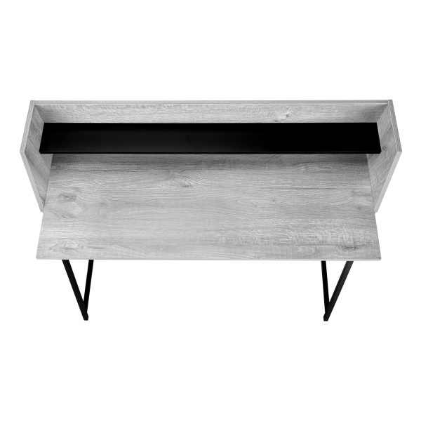 COMPUTER DESK - 48"L / GREY / BLACK METAL