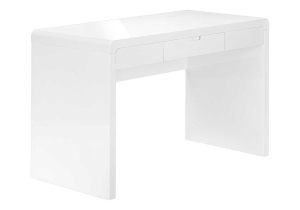 COMPUTER DESK - 48"L / HIGH GLOSSY WHITE / STORAGE DRAWER