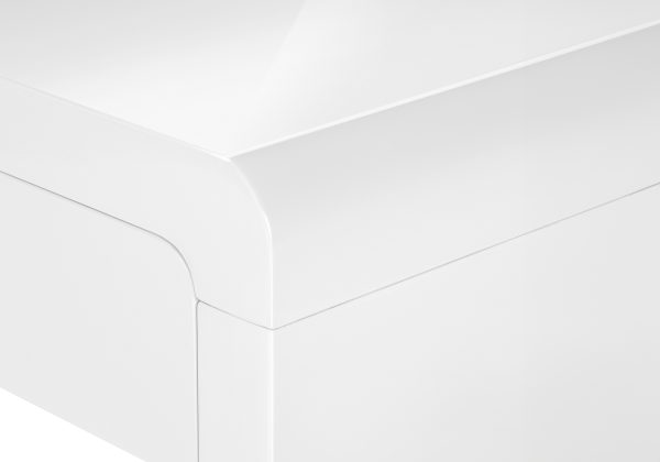 COMPUTER DESK - 48"L / HIGH GLOSSY WHITE / STORAGE DRAWER