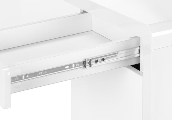COMPUTER DESK - 60"L / HIGH GLOSSY WHITE L/R FACE DRAWER