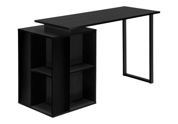 COMPUTER DESK - 55"L / BLACK OAK LEFT OR RIGHT FACING