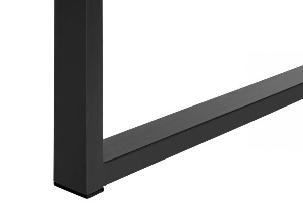 COMPUTER DESK - 48"L / BLACK OAK / BLACK METAL