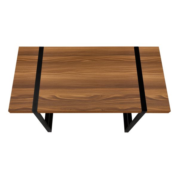 COMPUTER DESK - 48"L / WALNUT / BLACK METAL