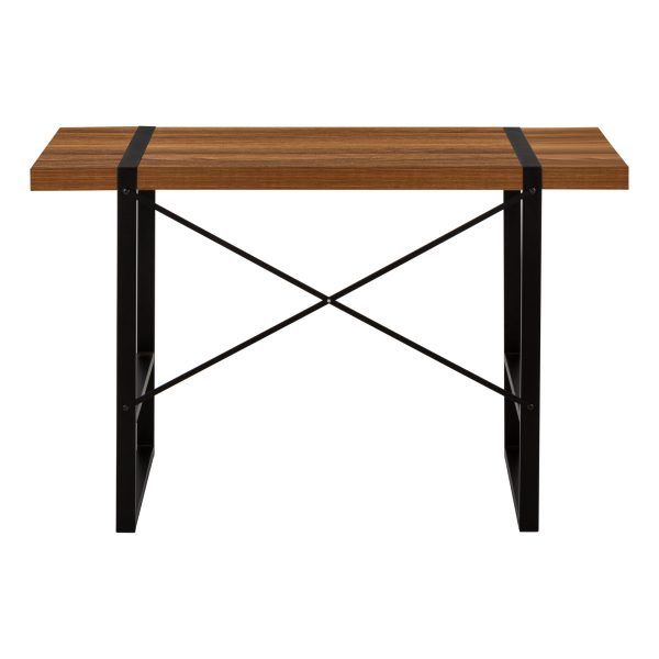 COMPUTER DESK - 48"L / WALNUT / BLACK METAL