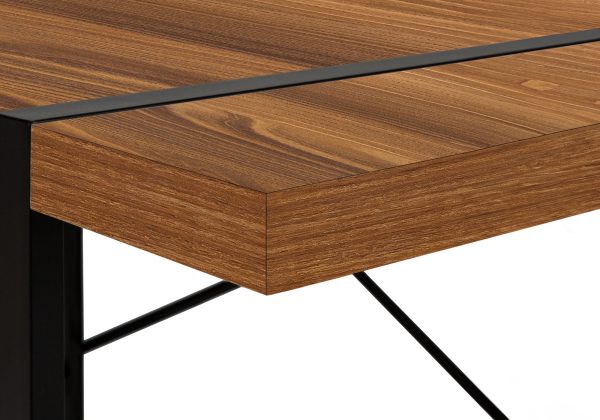 COMPUTER DESK - 48"L / WALNUT / BLACK METAL