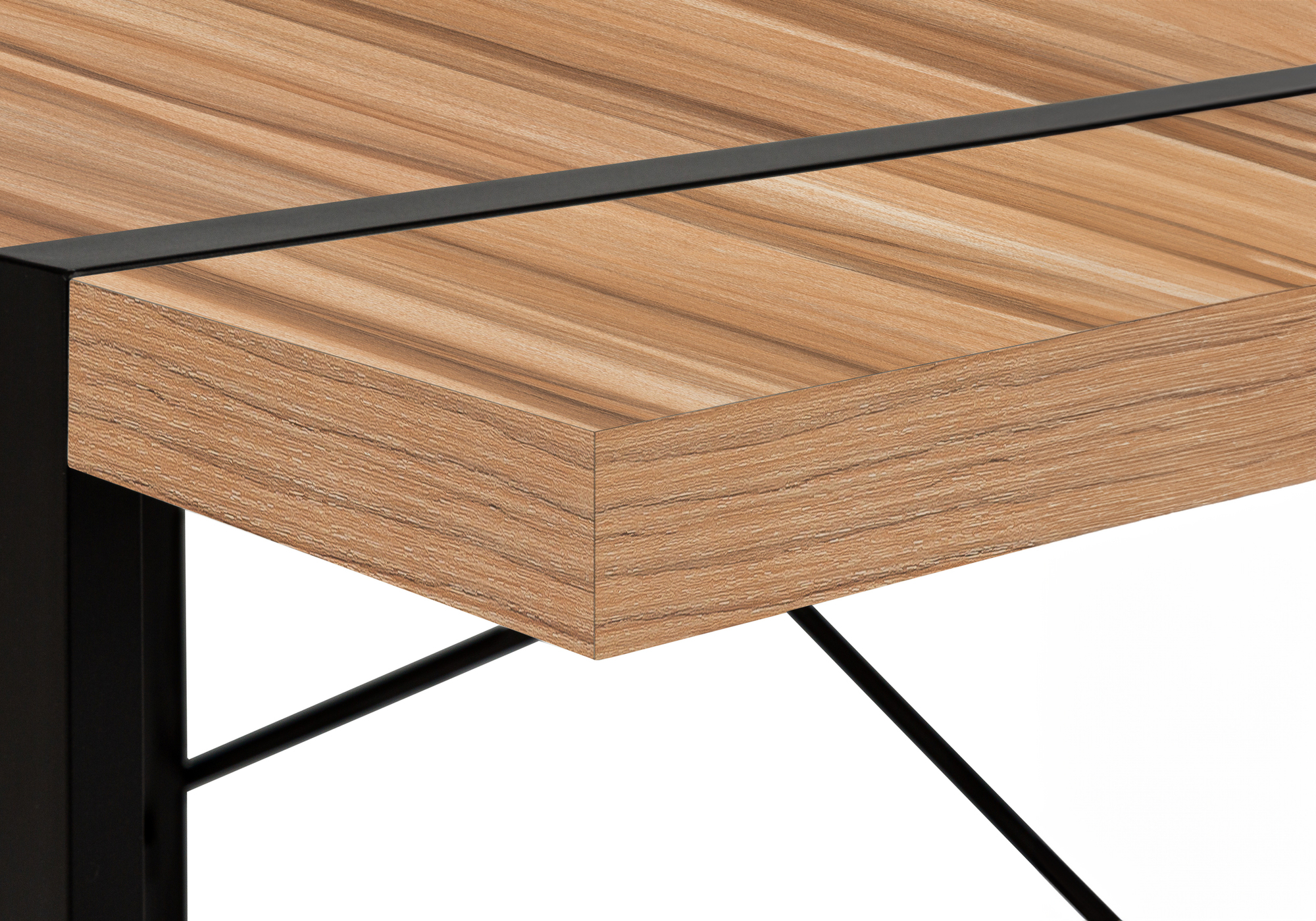 COMPUTER DESK - 48"L / LIGHT RECLAIMED WOOD / BLACK METAL