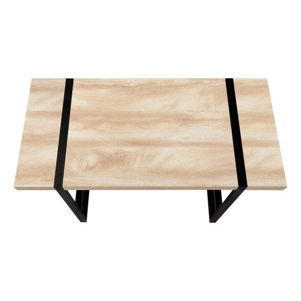 COMPUTER DESK - 48"L / NATURAL / BLACK METAL