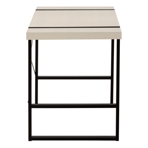 COMPUTER DESK - 48"L / MODERN TAUPE / BLACK METAL