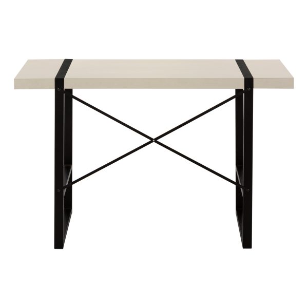 COMPUTER DESK - 48"L / MODERN TAUPE / BLACK METAL