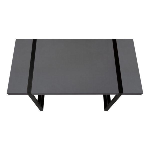 COMPUTER DESK - 48"L / MODERN GREY / BLACK METAL