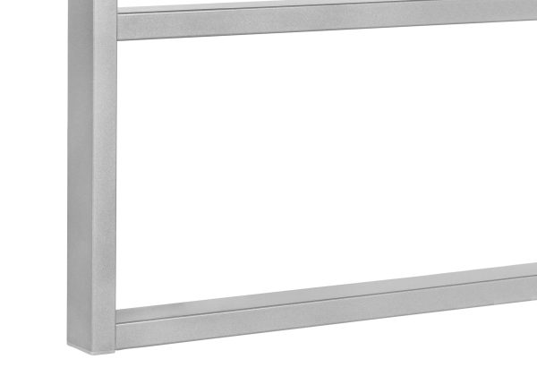 COMPUTER DESK - 48"L / GREY CONCRETE-LOOK / SILVER METAL