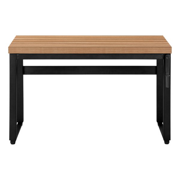 COMPUTER DESK - 48"L / RECLAIMED WOOD / ADJ.HEIGHT/ BLACK