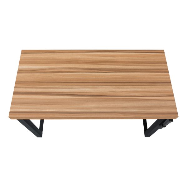 COMPUTER DESK - 48"L / RECLAIMED WOOD / ADJ.HEIGHT/ BLACK