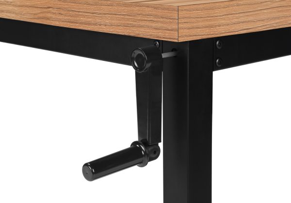 COMPUTER DESK - 48"L / RECLAIMED WOOD / ADJ.HEIGHT/ BLACK