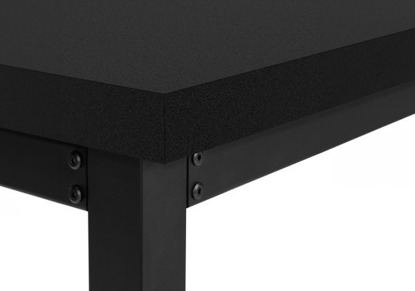 COMPUTER DESK - 48"L / BLACK / ADJ.HEIGHT/ BLACK METAL