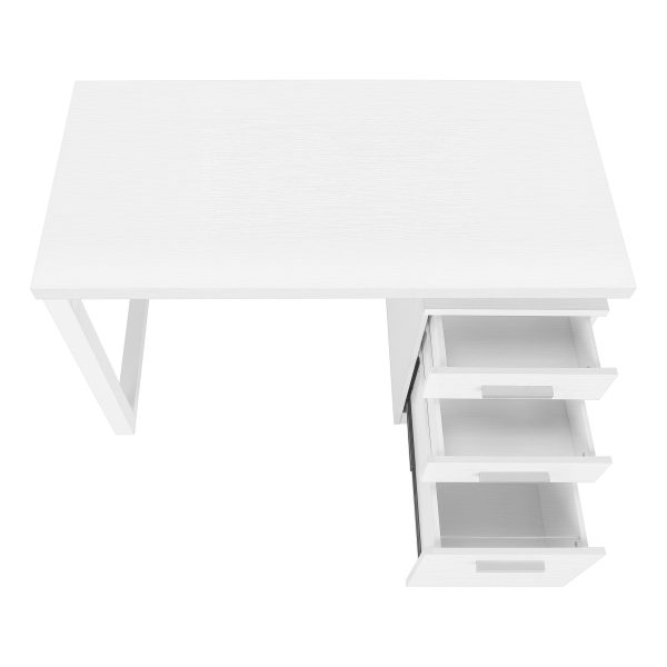 COMPUTER DESK - 48"L / WHITE LEFT OR RIGHT FACING