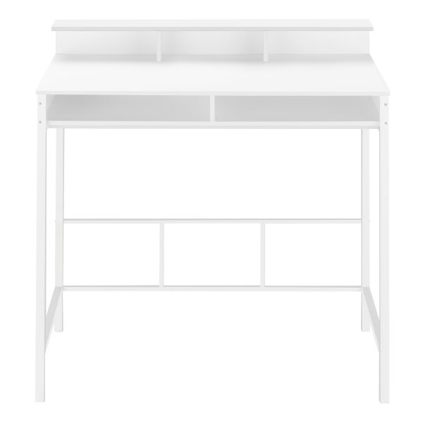 COMPUTER DESK - 48"L / WHITE / WHITE STANDING HEIGHT