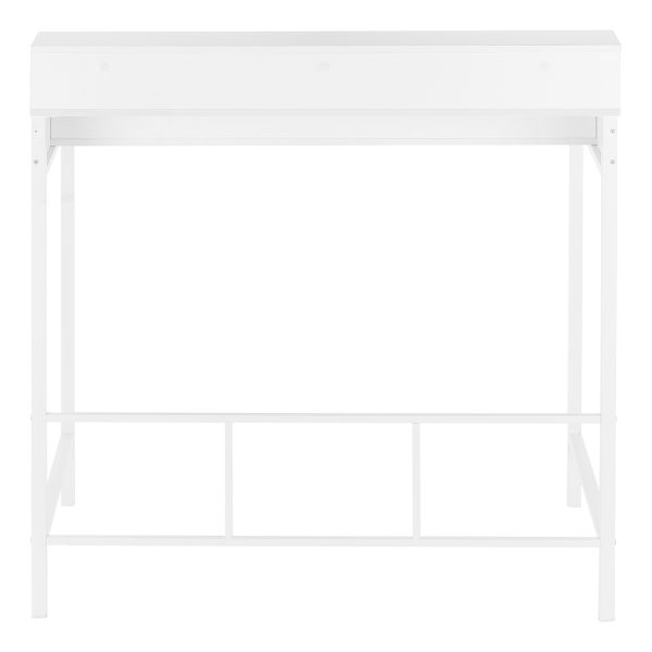 COMPUTER DESK - 48"L / WHITE / WHITE STANDING HEIGHT