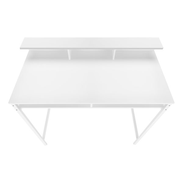COMPUTER DESK - 48"L / WHITE / WHITE STANDING HEIGHT