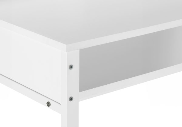 COMPUTER DESK - 48"L / WHITE / WHITE STANDING HEIGHT