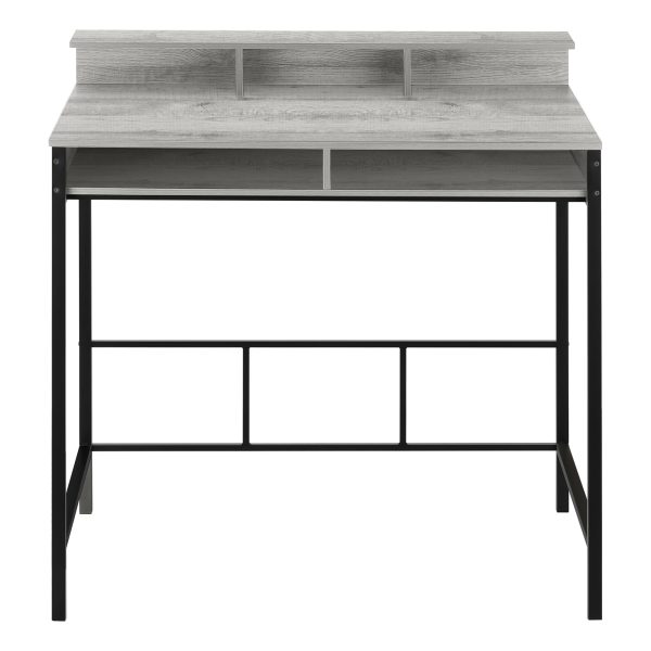 COMPUTER DESK - 48"L / GREY / BLACK STANDING HEIGHT