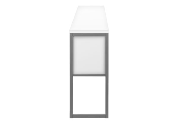 OFFICE HUTCH - 72"L WHITE / SILVER COMMERCIAL GRADE