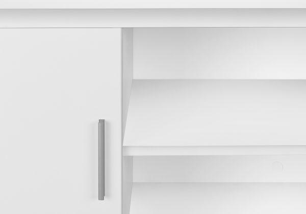 OFFICE HUTCH - 72"L WHITE / SILVER COMMERCIAL GRADE