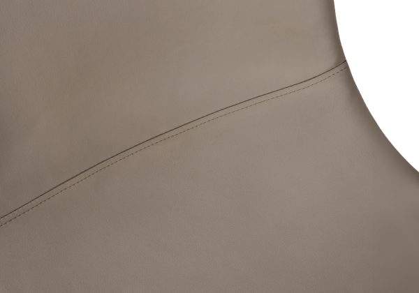 BARSTOOL - 40"H / TAUPE LEATHER-LOOK / BLACK METAL