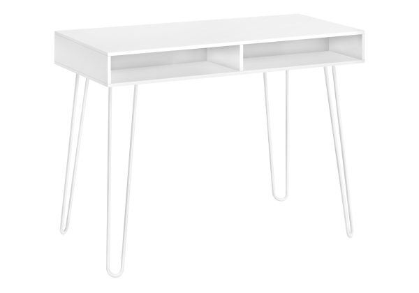 COMPUTER DESK - 40"L / WHITE / WHITE METAL