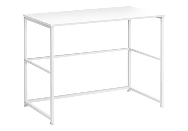 COMPUTER DESK - 40"L / WHITE / WHITE METAL