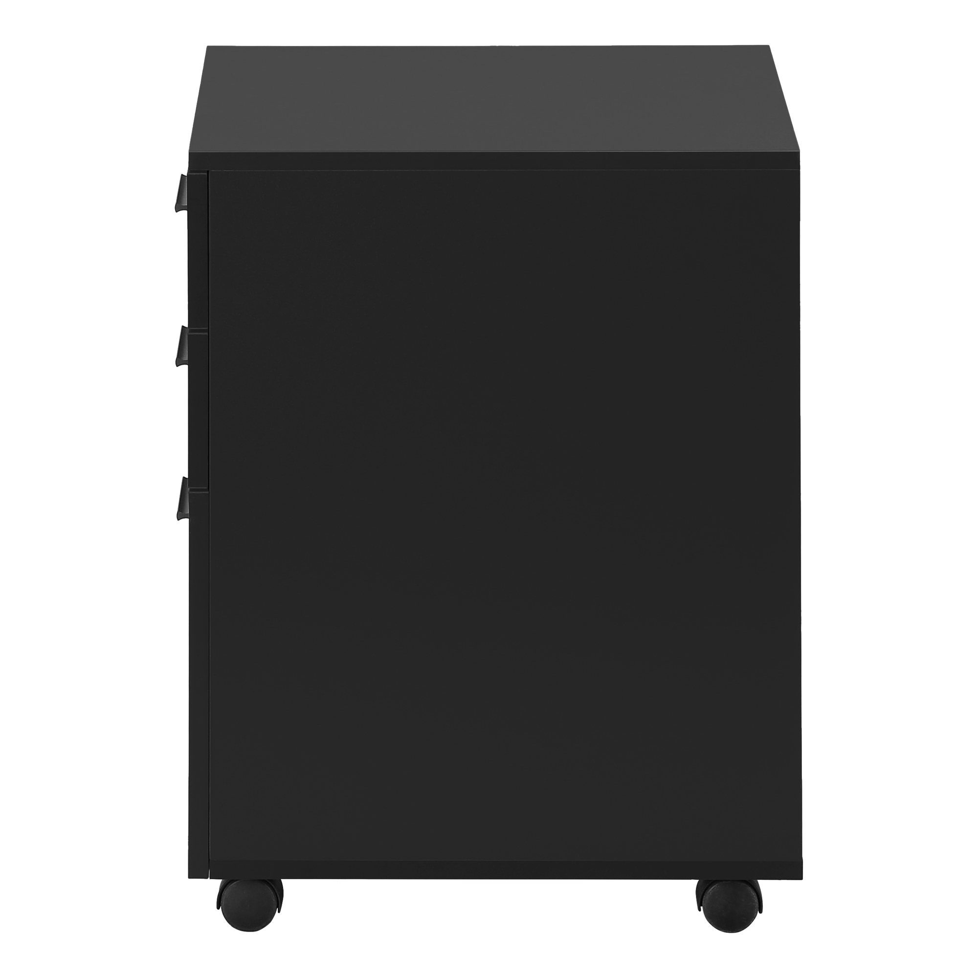 FILING CABINET - 3 DRAWER / BLACK ON CASTORS