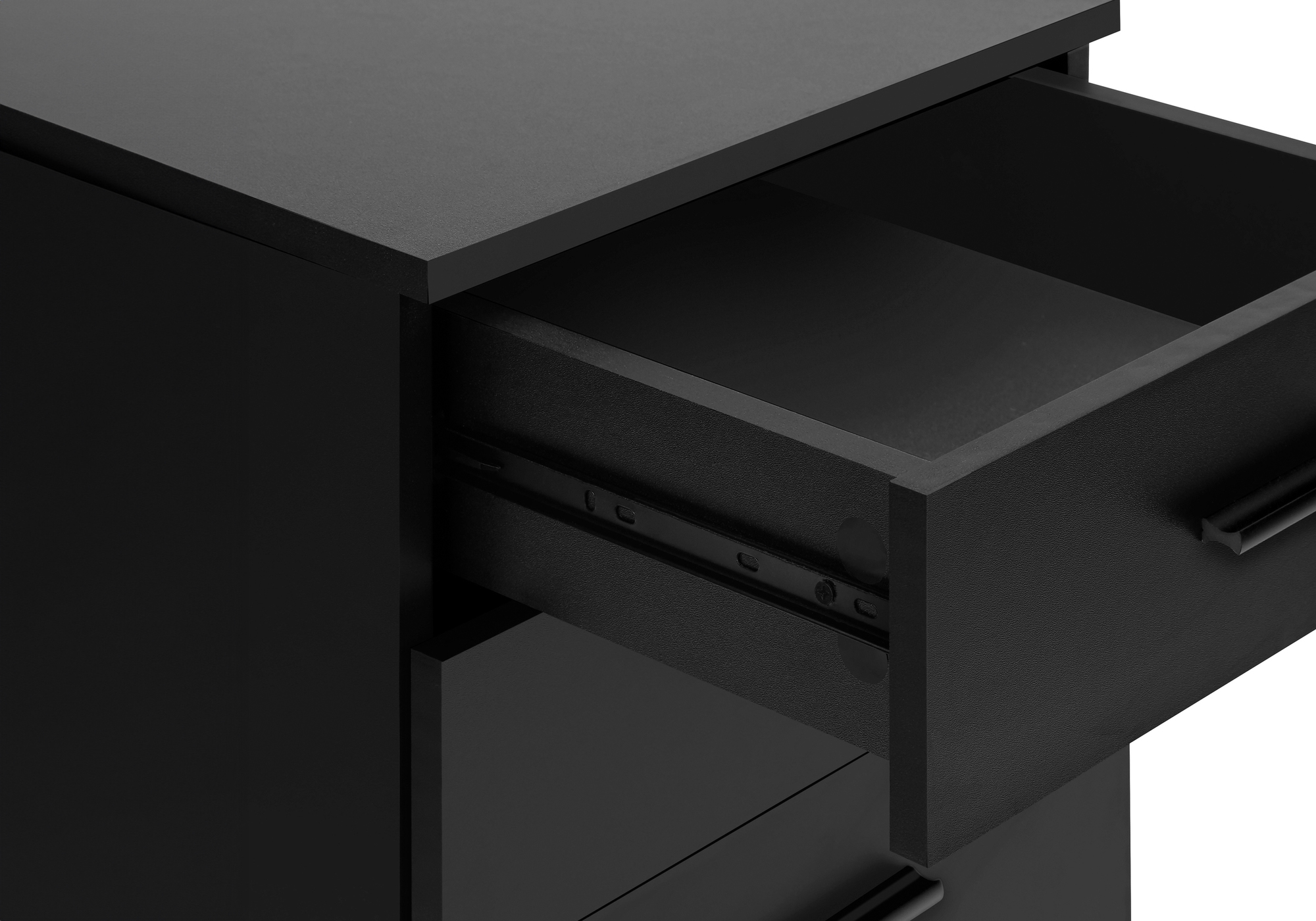 FILING CABINET - 3 DRAWER / BLACK ON CASTORS
