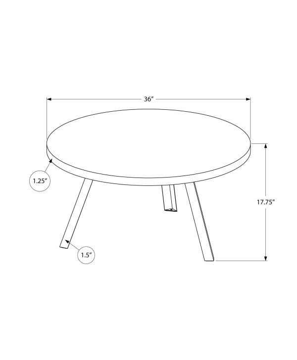 COFFEE TABLE - 36"DIA/ BROWN RECLAIMED WOOD / BLACK METAL