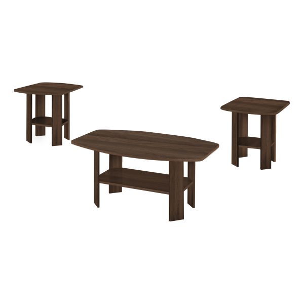 TABLE SET - 3PCS SET / DARK WALNUT