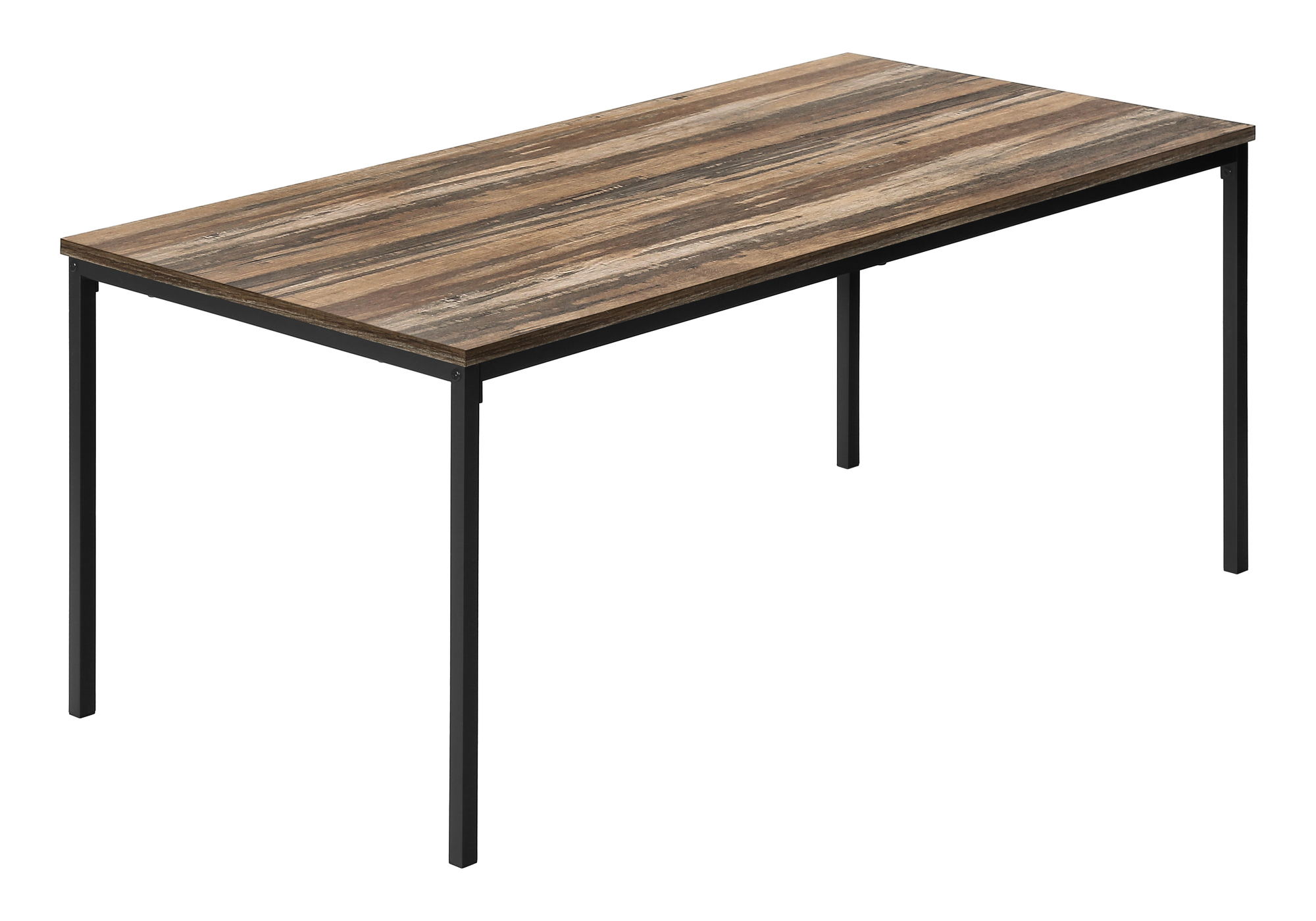 TABLE SET - 3PCS SET / BROWN RECLAIMED / BLACK METAL