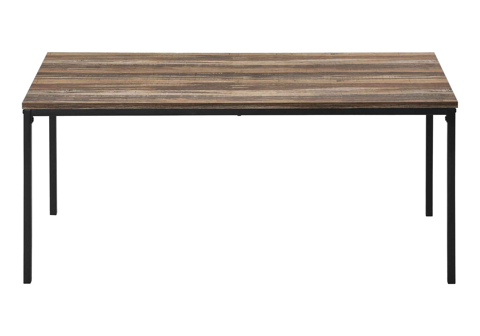 TABLE SET - 3PCS SET / BROWN RECLAIMED / BLACK METAL