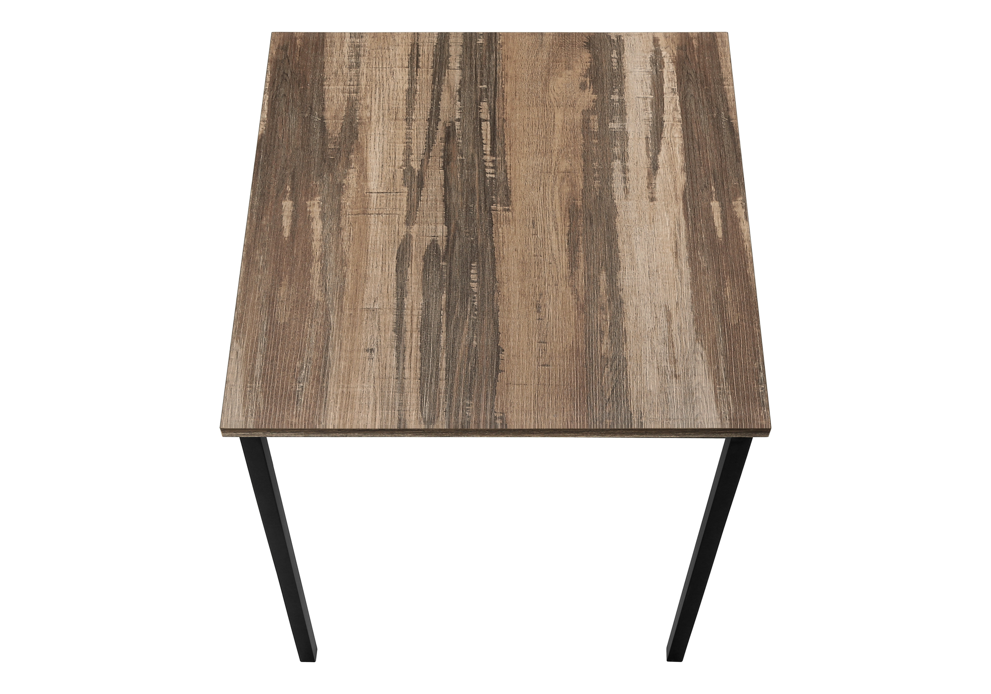 TABLE SET - 3PCS SET / BROWN RECLAIMED / BLACK METAL