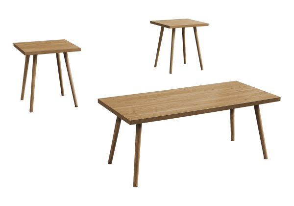 TABLE SET - 3PCS SET / LIGHT WALNUT