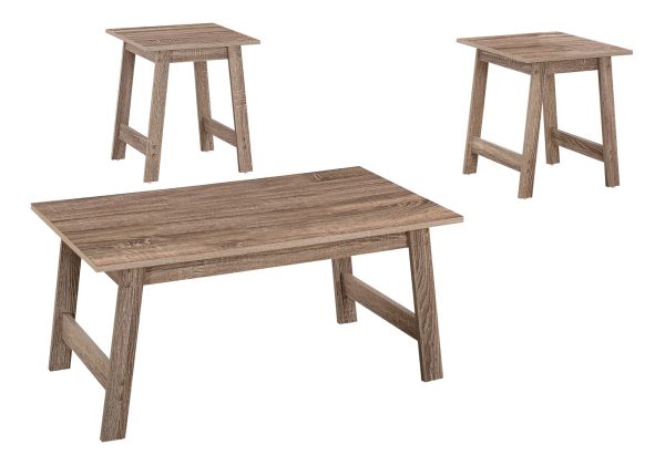 TABLE SET - 3PCS SET / DARK TAUPE