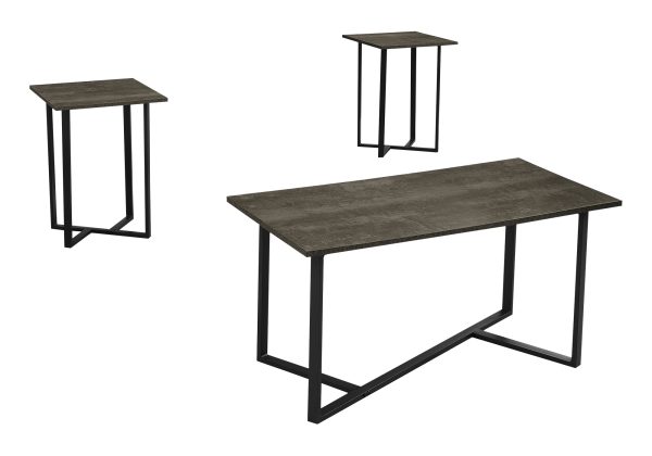 TABLE SET - 3PCS SET / DARK BRONZE / BLACK METAL