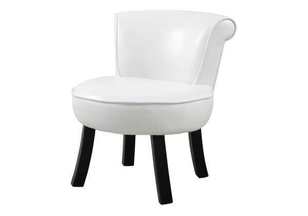 JUVENILE CHAIR - WHITE LEATHER-LOOK