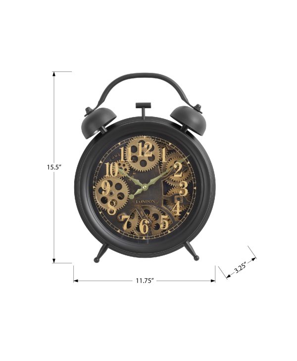 CLOCKS - TABLETOP GEAR MECHANISM / DARK BROWN