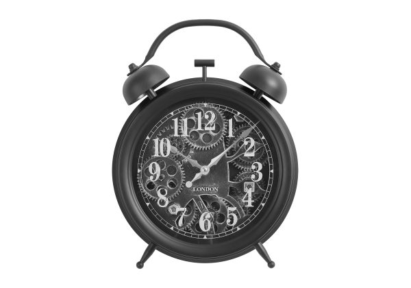 CLOCKS - TABLETOP GEAR MECHANISM / BLACK