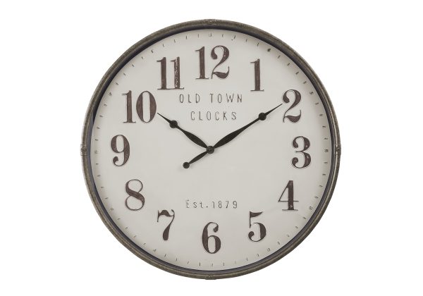 CLOCKS - 30"DIA / WALL CLOCK / BROWN
