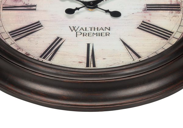 CLOCKS - 20"DIA / WALL CLOCK / BROWN