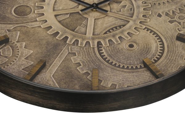 CLOCKS - 20"DIA / WALL CLOCK / BROWN