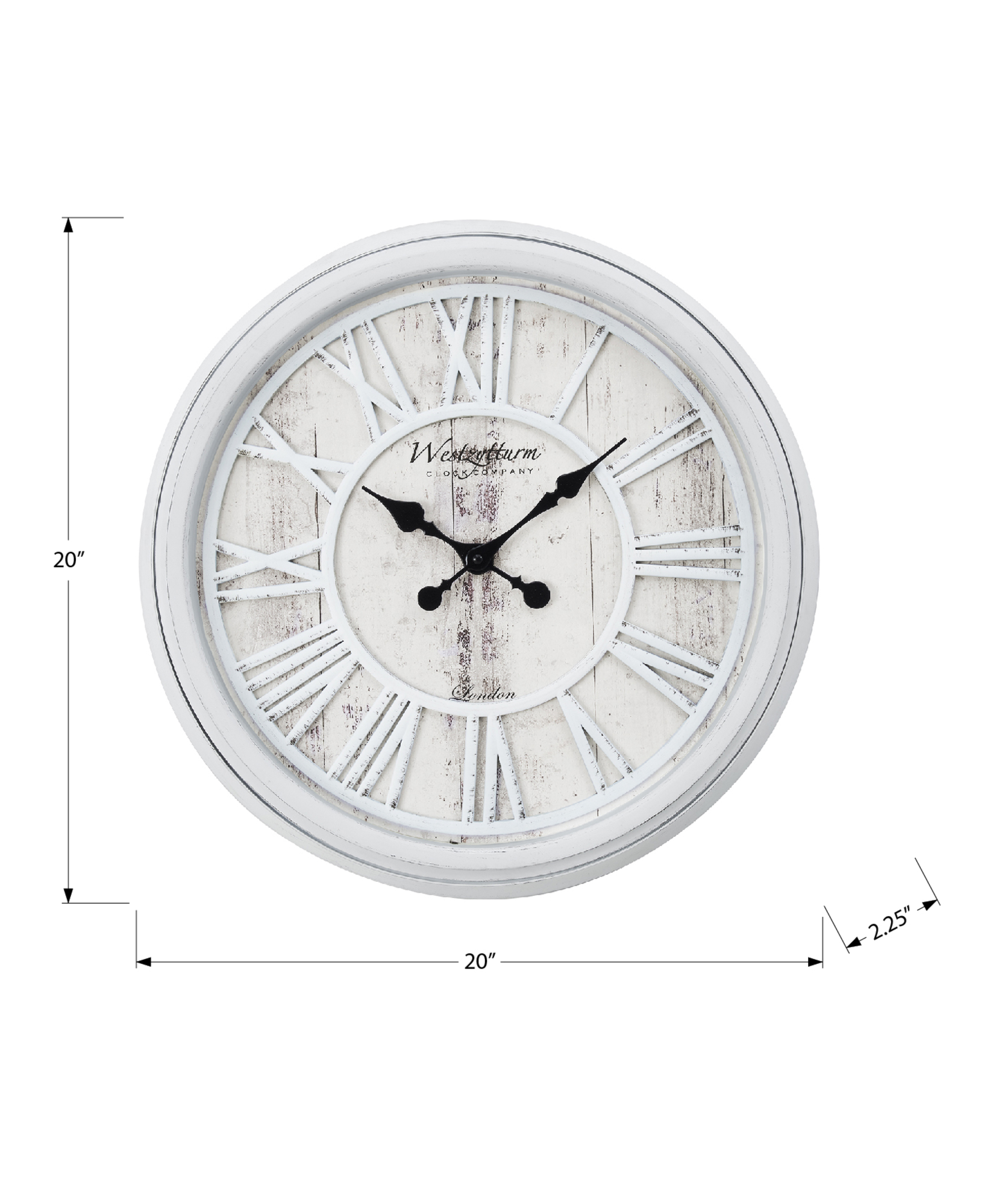 CLOCKS - 20"DIA / WALL CLOCK / GREY